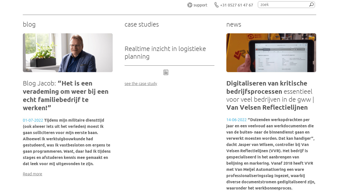 vanmeijel.nl Ticon Landing page