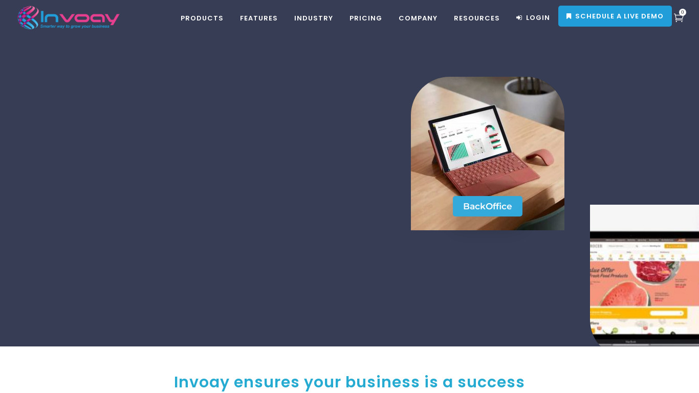 Invoay Landing page
