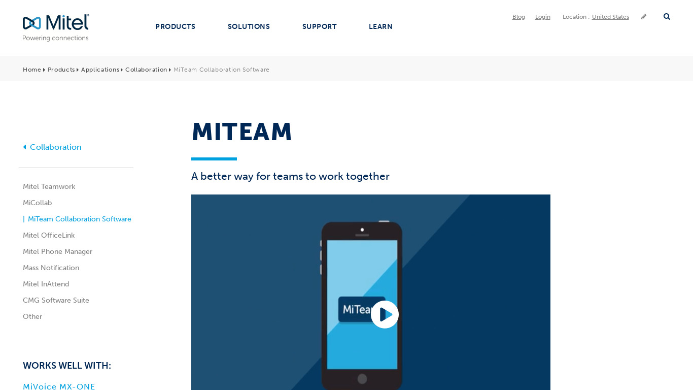 MiTeam Landing page