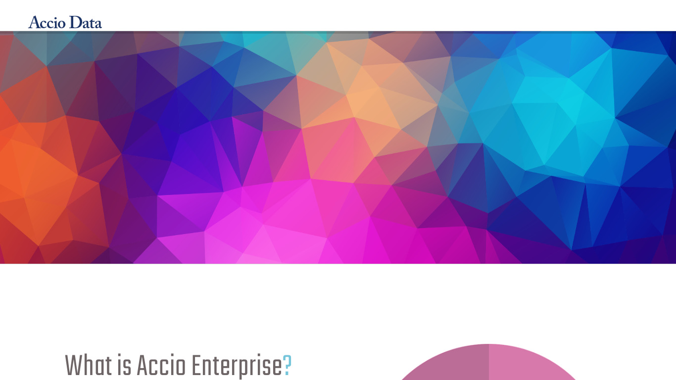 Accio Enterprise Landing page