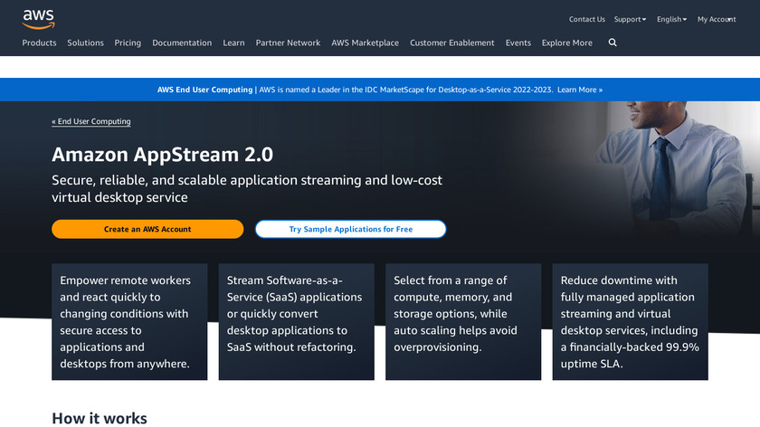Amazon AppStream Landing Page
