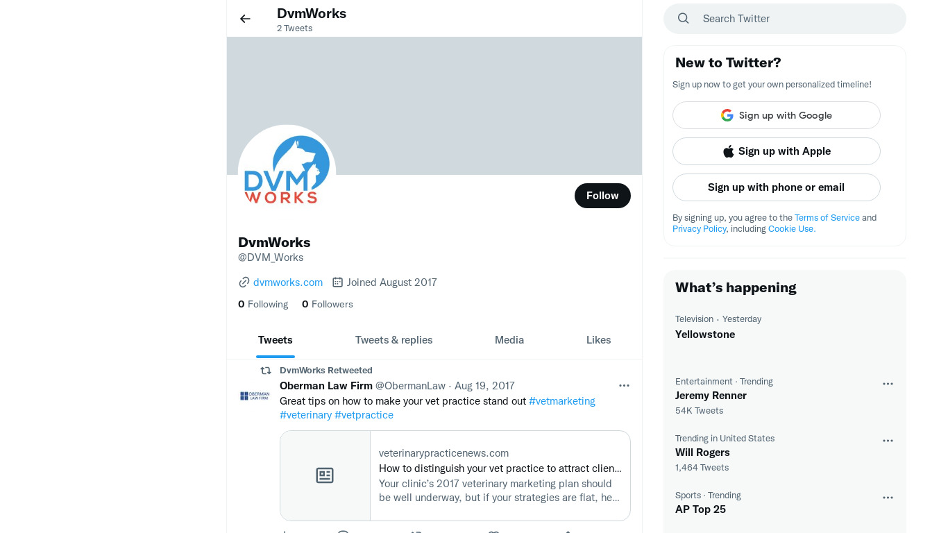 DVMWorks Landing page
