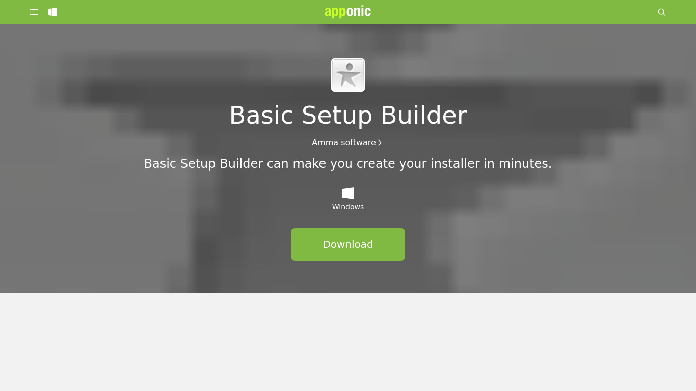 Basic Setup Builder Landing page