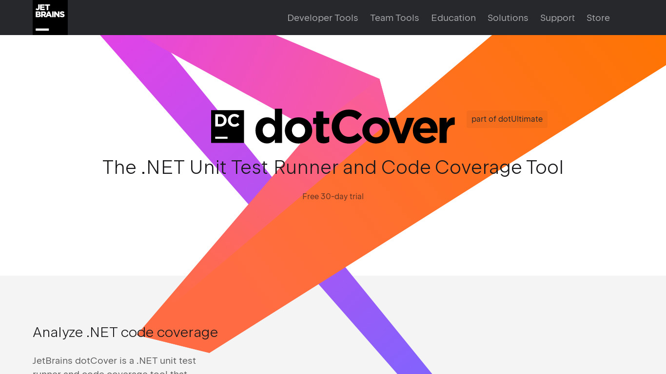 dotCover Landing page