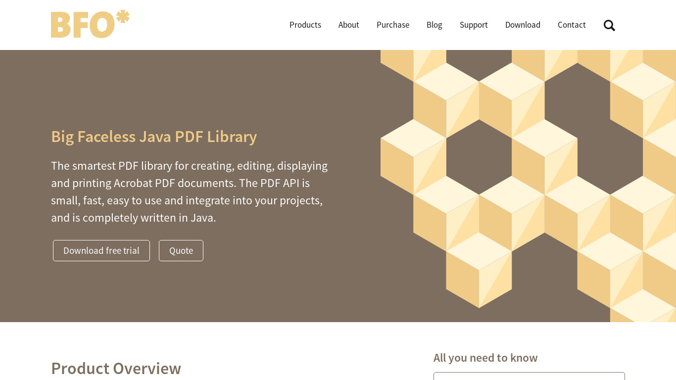 BFO PDF Library Landing page