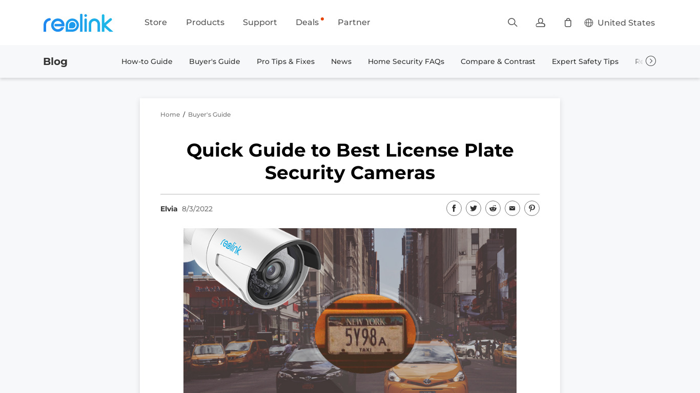 Wireless license plate reading cameras Landing page