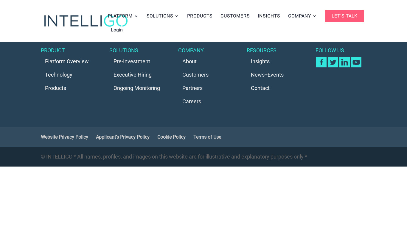 Intelligo Group Landing page