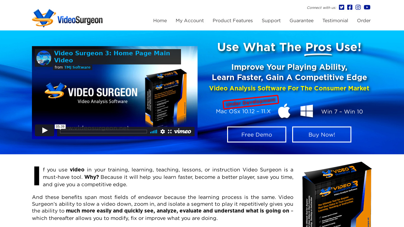 Video Surgeon Landing page