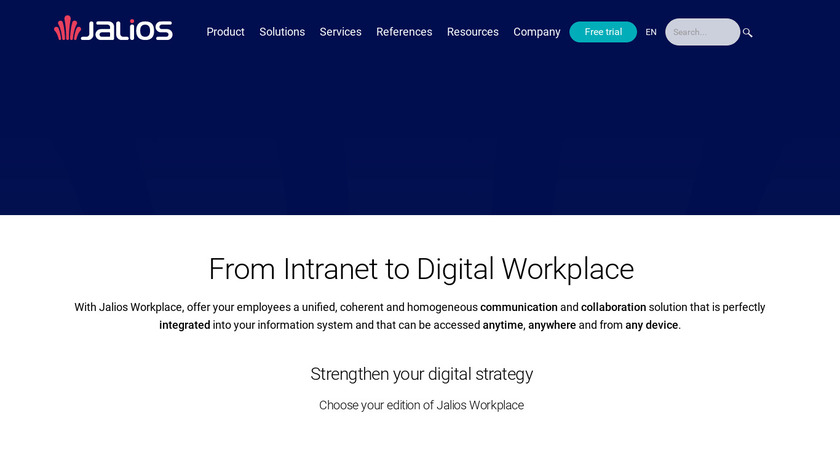 Jalios Landing Page