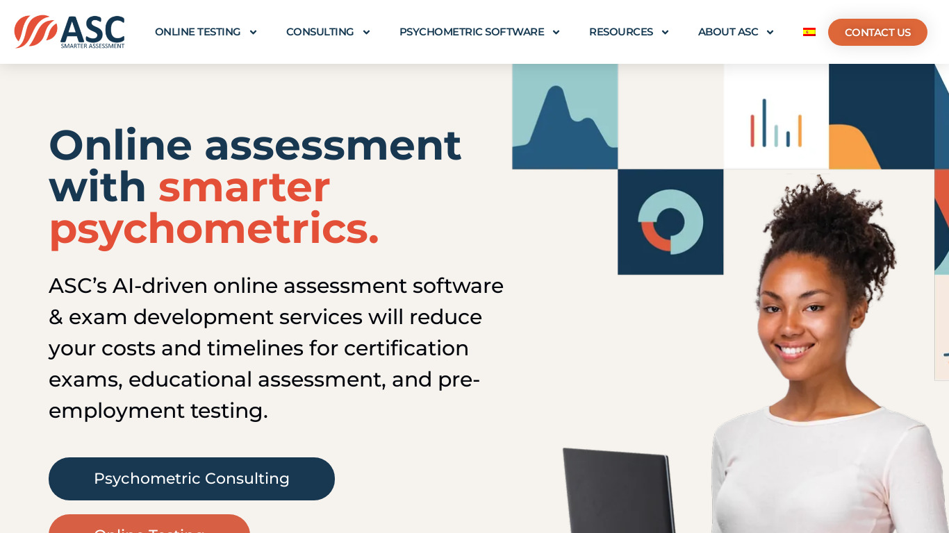 Assessment Systems Landing page