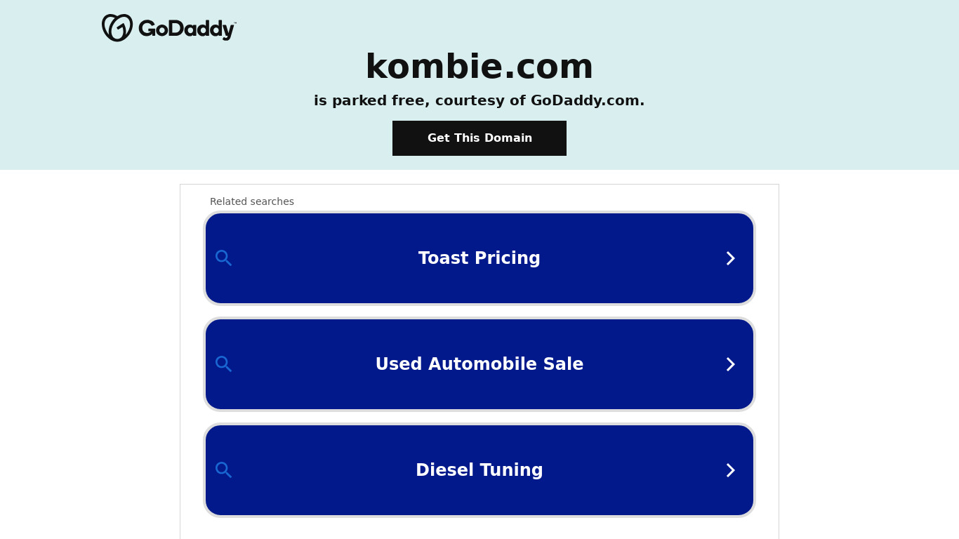 Kombie Landing page