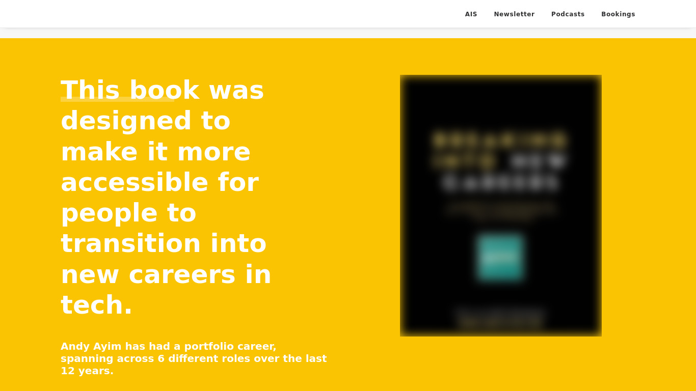 Breaking into New Careers Landing page