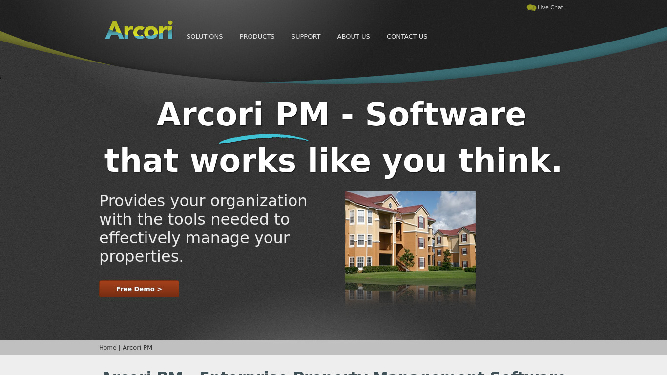 Arcori PM Landing page