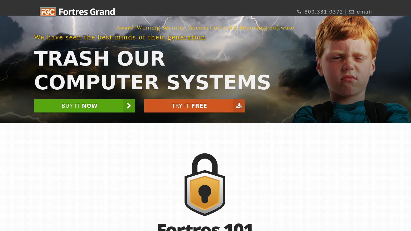 Fortres Grand Fortres 101 Landing page