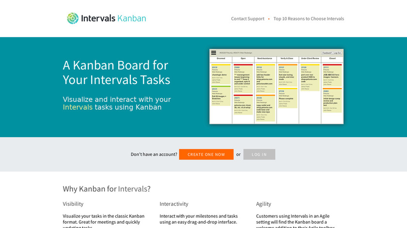 Intervals Kanban Landing Page