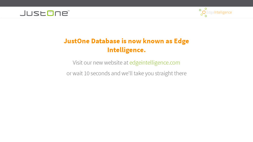JustOneDB Landing Page