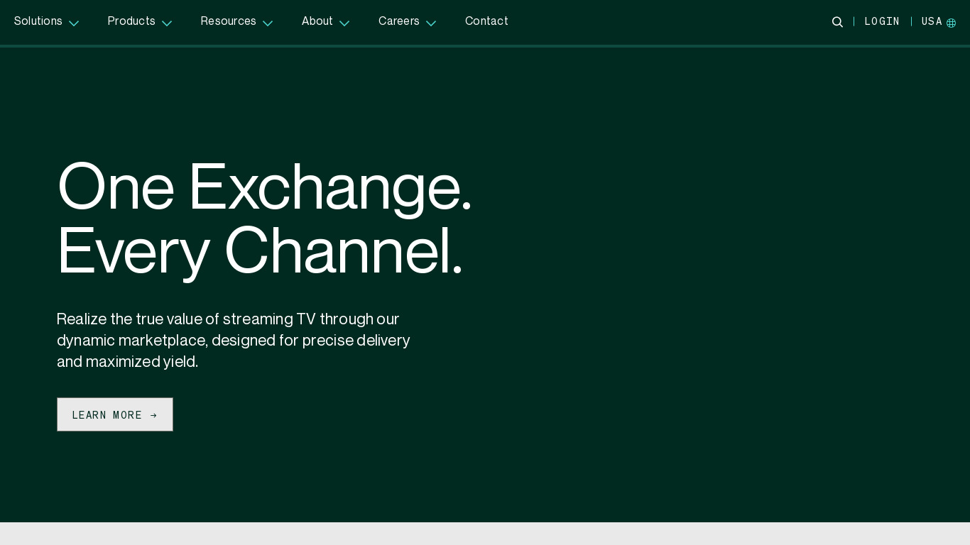 Index Exchange Landing page