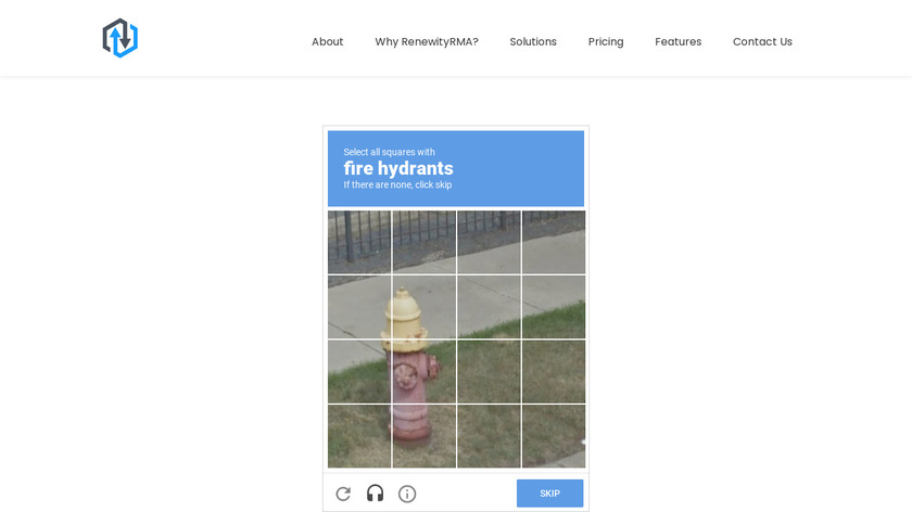 RenewityRMA Landing Page