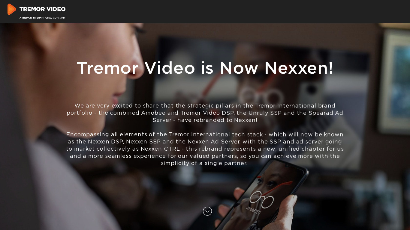 Tremor Video DSP Landing page
