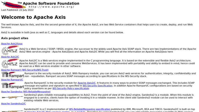 Apache Axis Landing Page