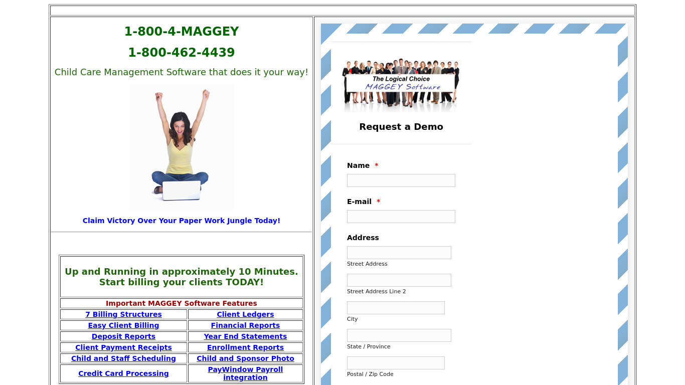 MAGGEY Landing page