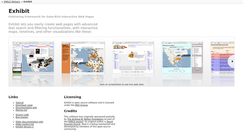 Exhibit Landing Page