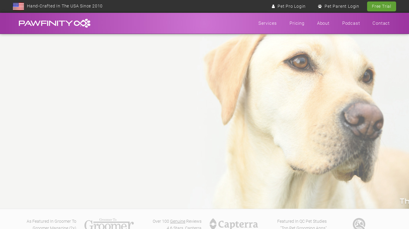 Pawfinity Landing page