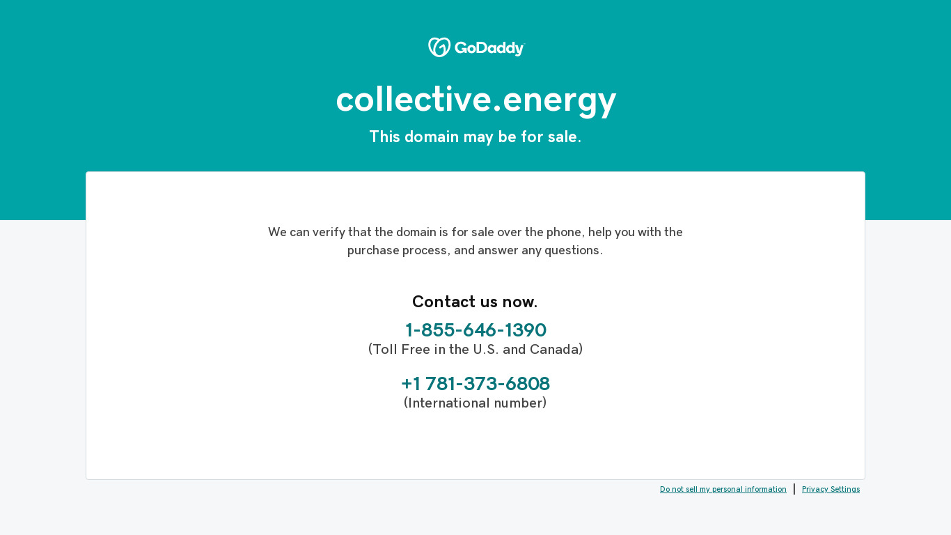 Collective Energy Landing page