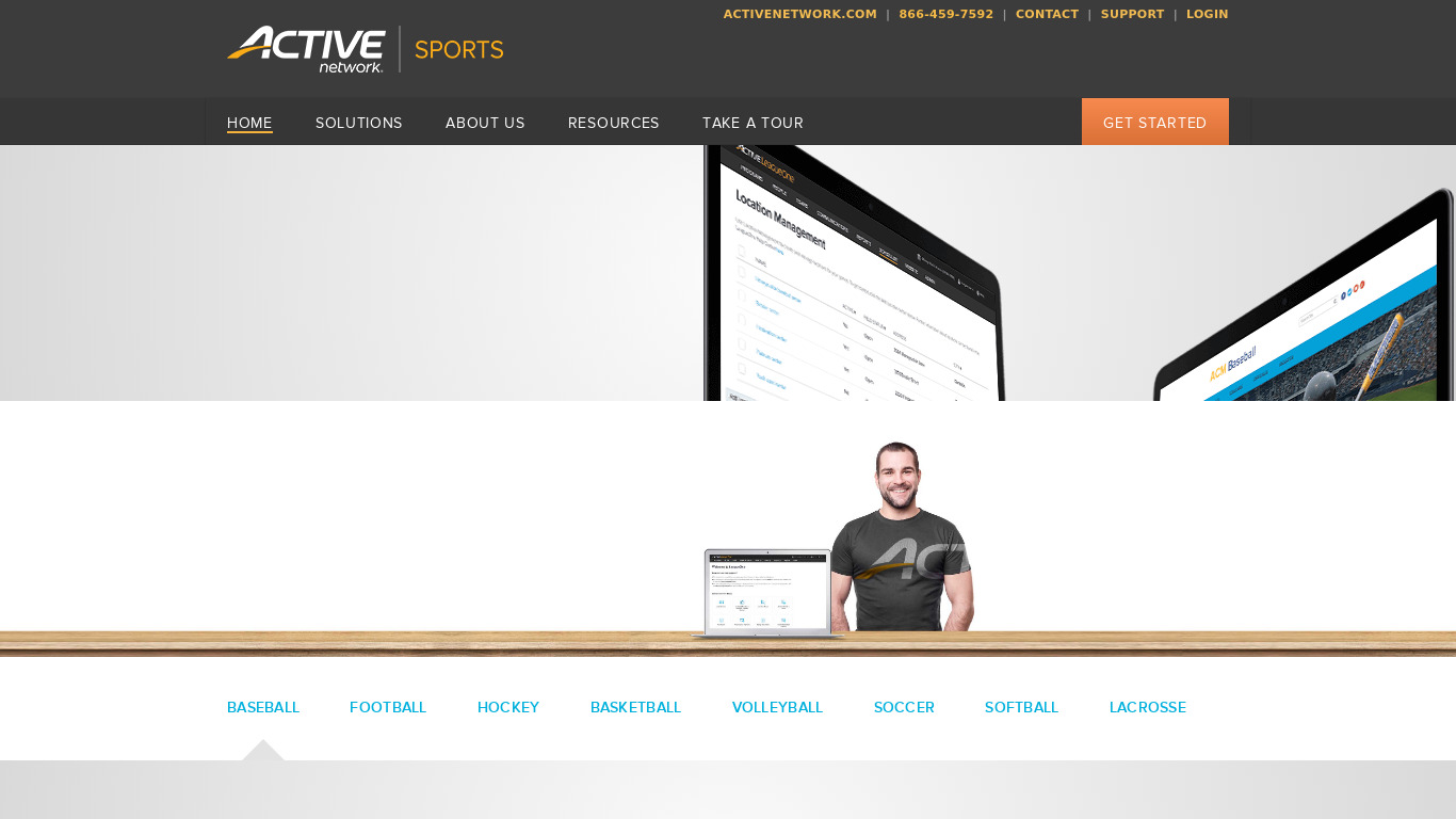 Active Sports Landing page