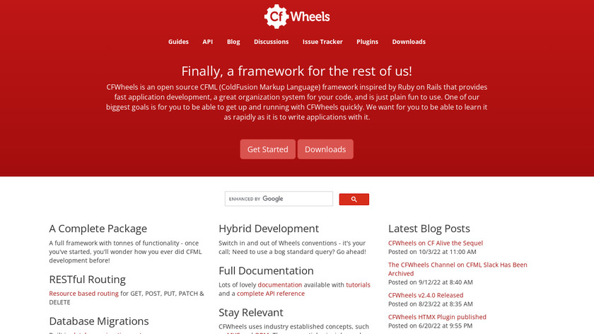 CFWheels Landing Page