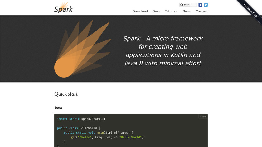 Spark Framework Landing Page