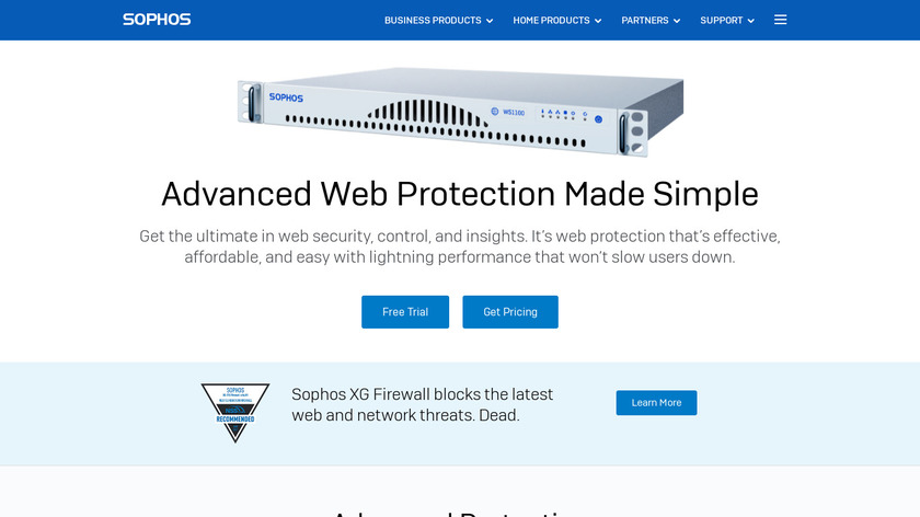Sophos Web Gateway Landing Page