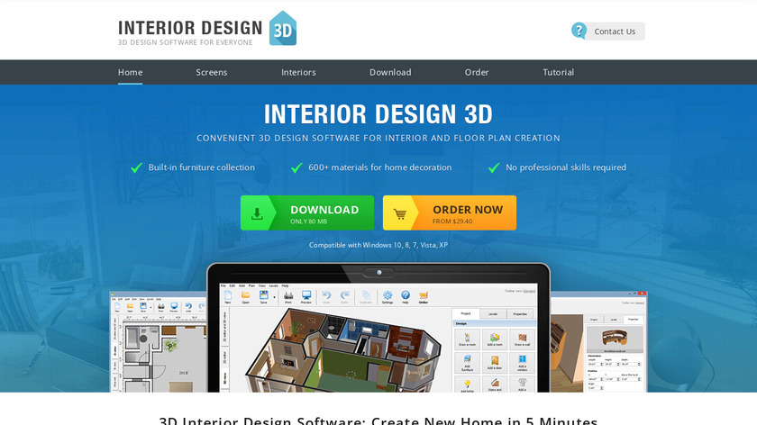 Interior Design 3D Landing Page