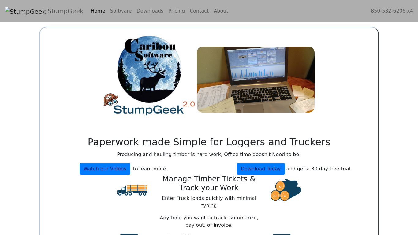 StumpGeek Logged It Landing page