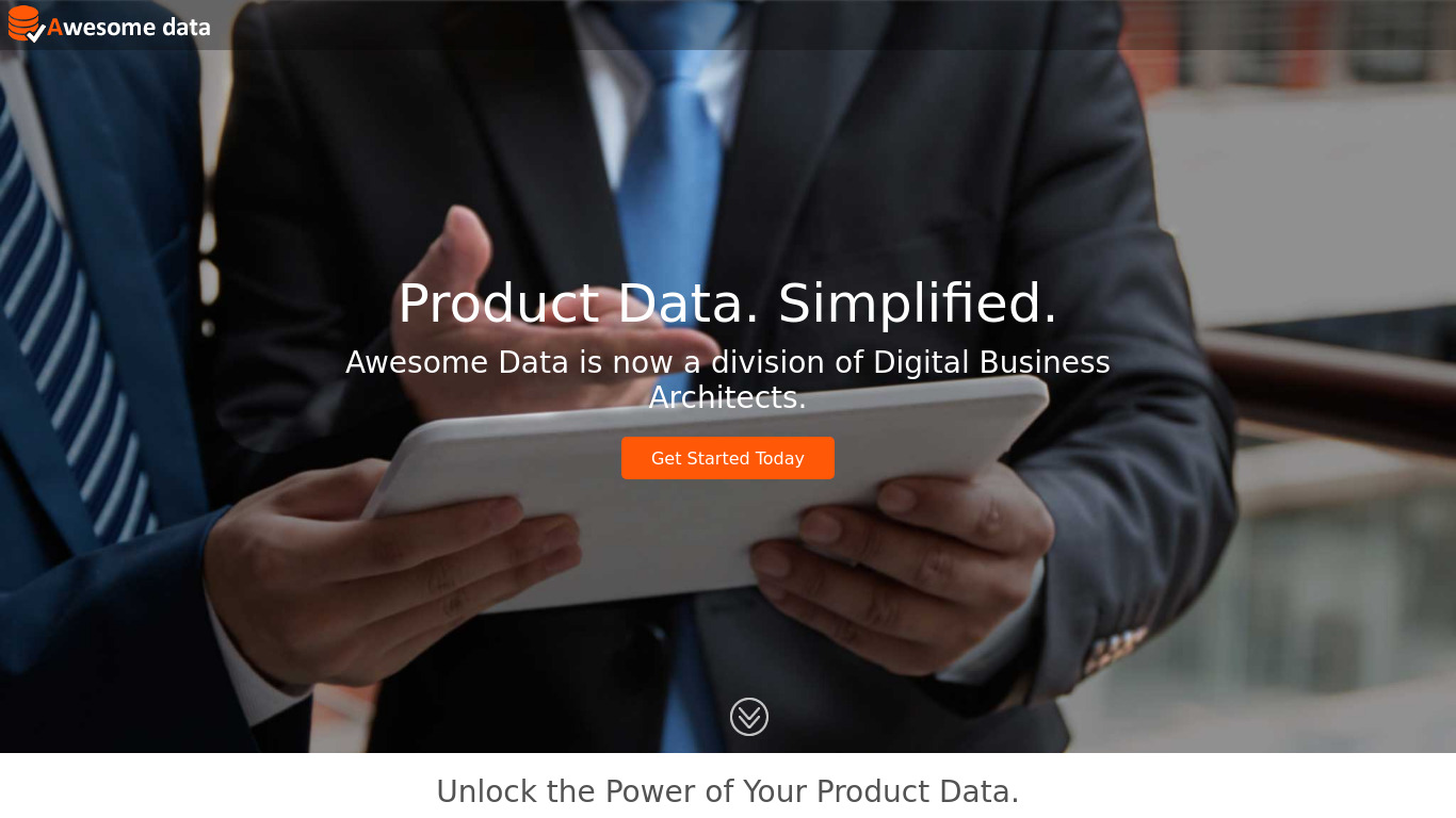 Awesome Data Landing page