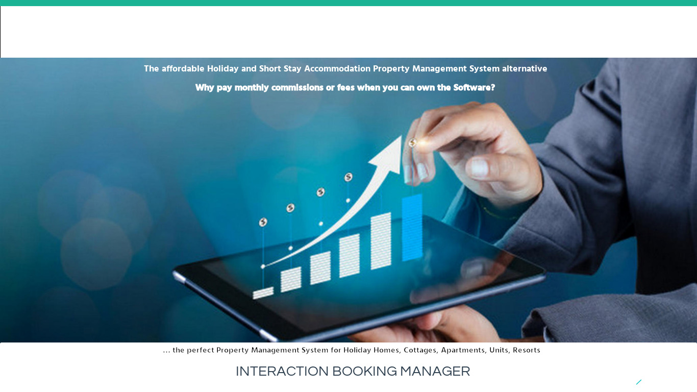 Interaction Booking Manager Landing page