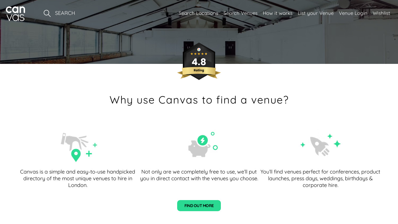 Canvas Events Landing page