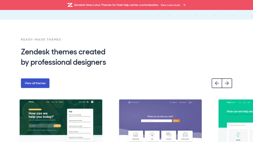 Lotus Themes for Zendesk Landing Page