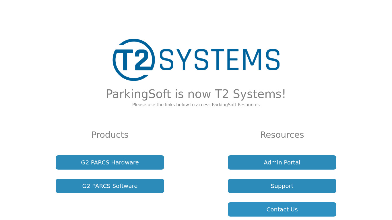 t2systems.com ParkingSoft Landing page
