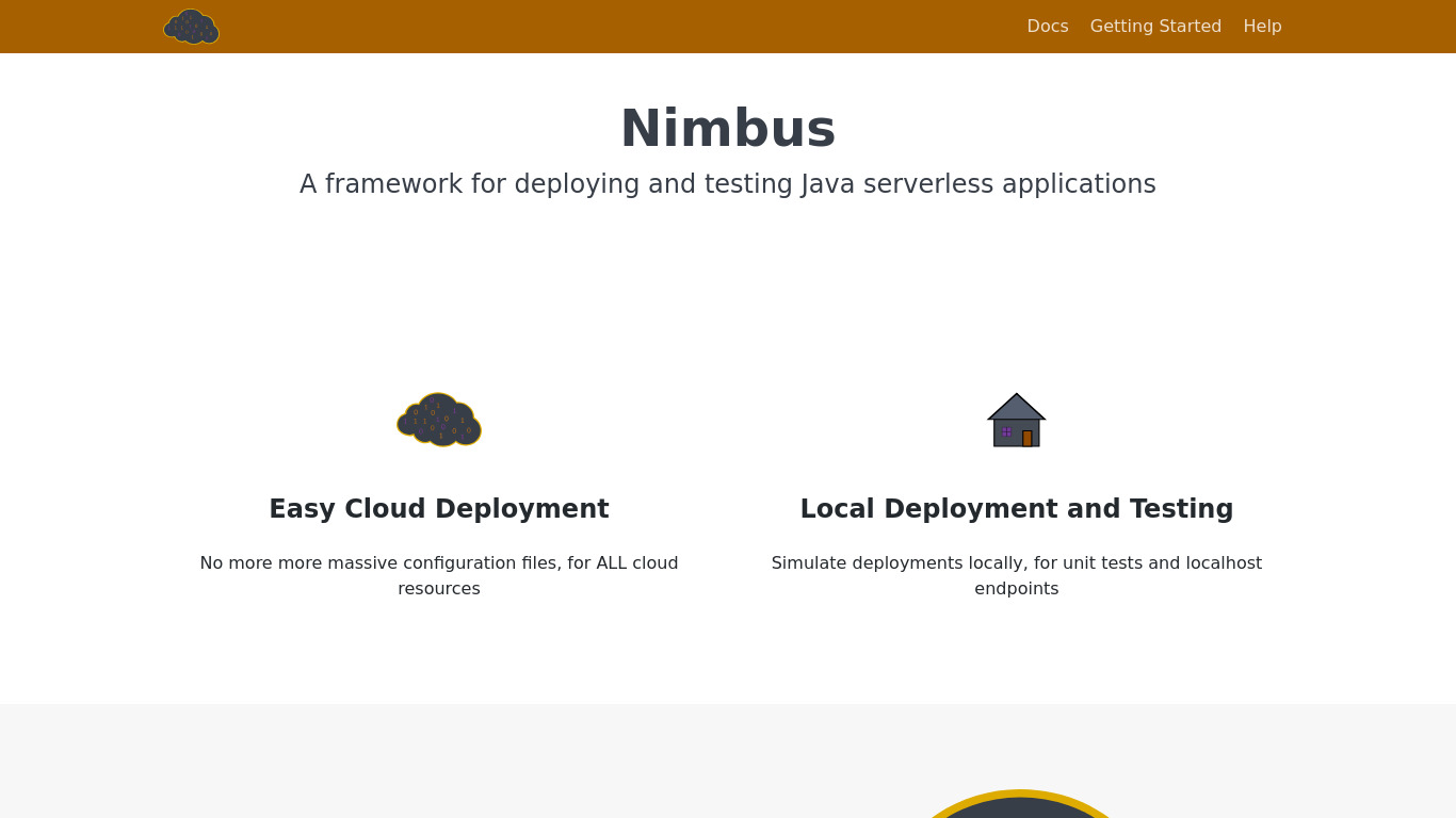 Nimbus Framework Landing page