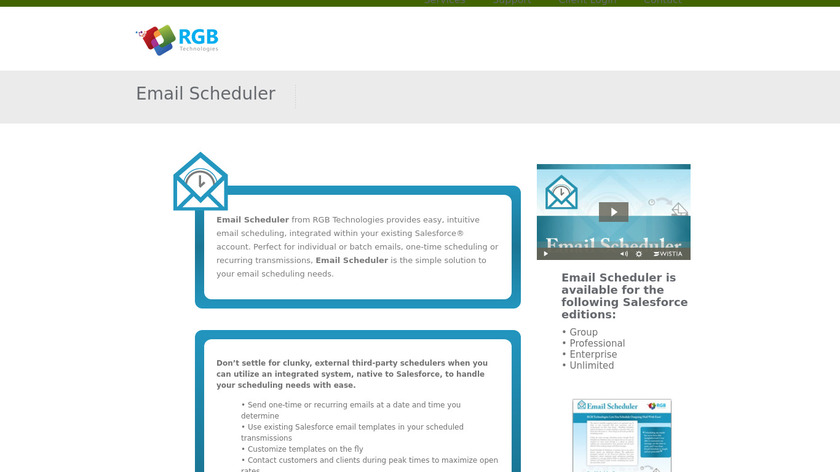 RGB Technologies - Email Scheduler Landing Page