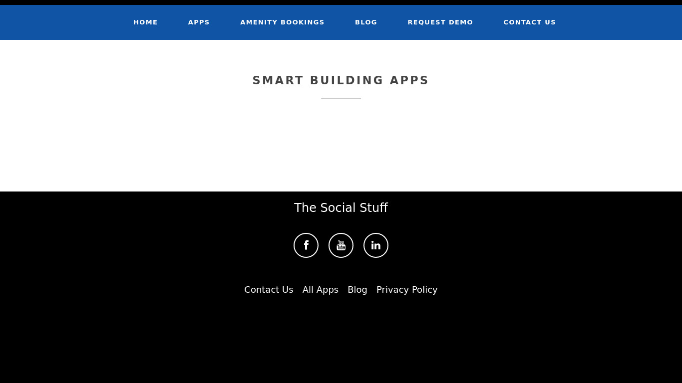 Smart Building Apps Landing page