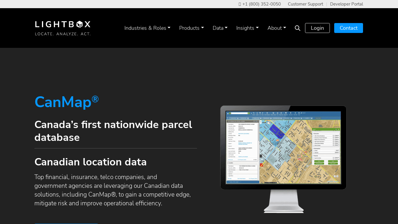 DMTI Spatial CanMap Landing page
