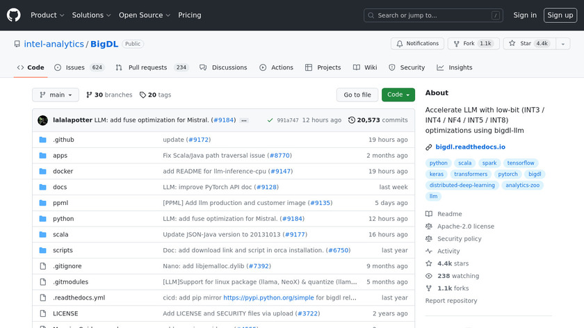 BigDL Landing Page