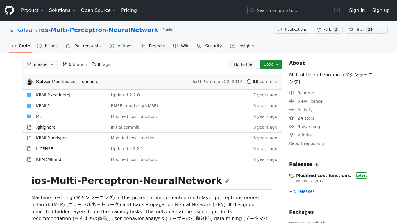 Multi-Perceptron-NeuralNetwork Landing page