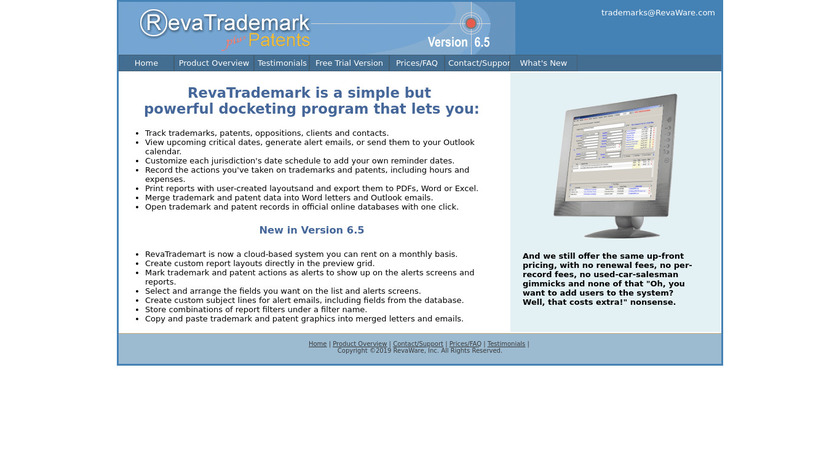revaware.com RevaTrademark Landing Page