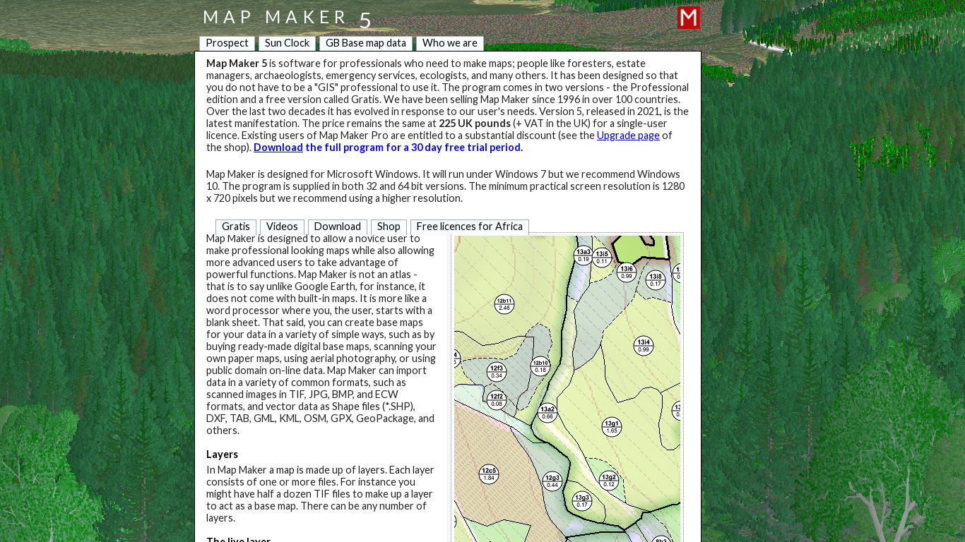 Map Maker Landing page