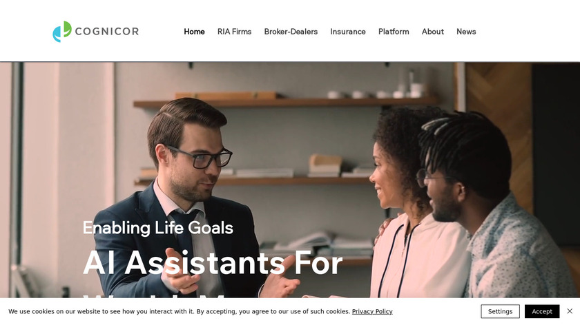 Cognitive Virtual Assistant Landing Page