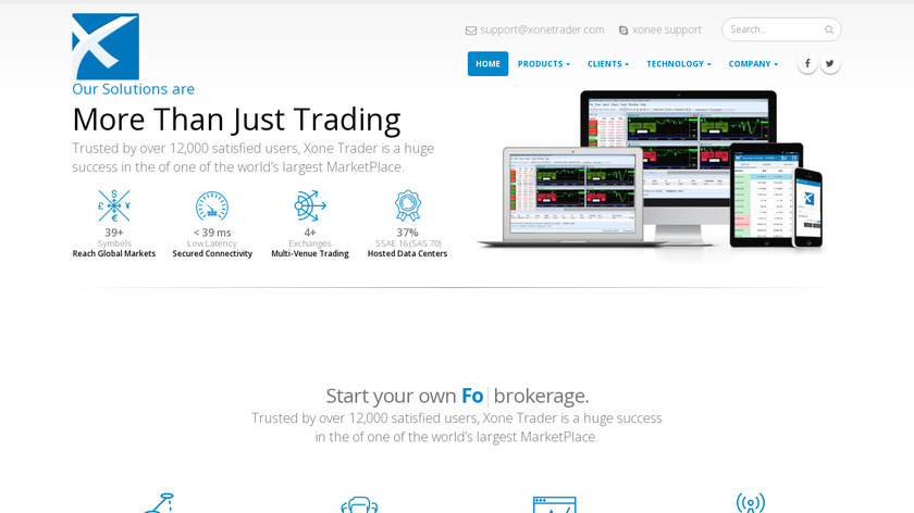 Xone Trader Landing Page