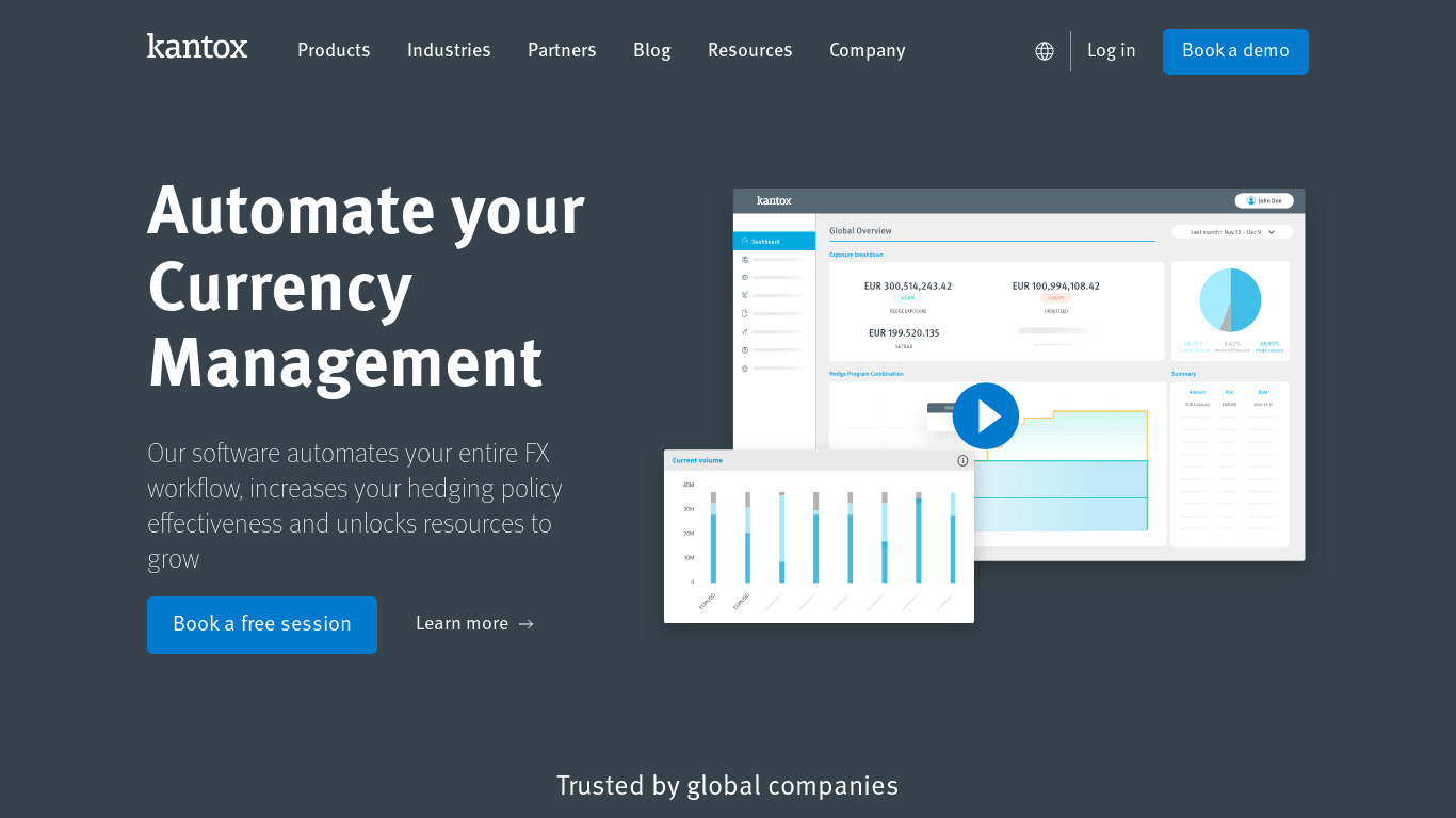 Kantox Landing page